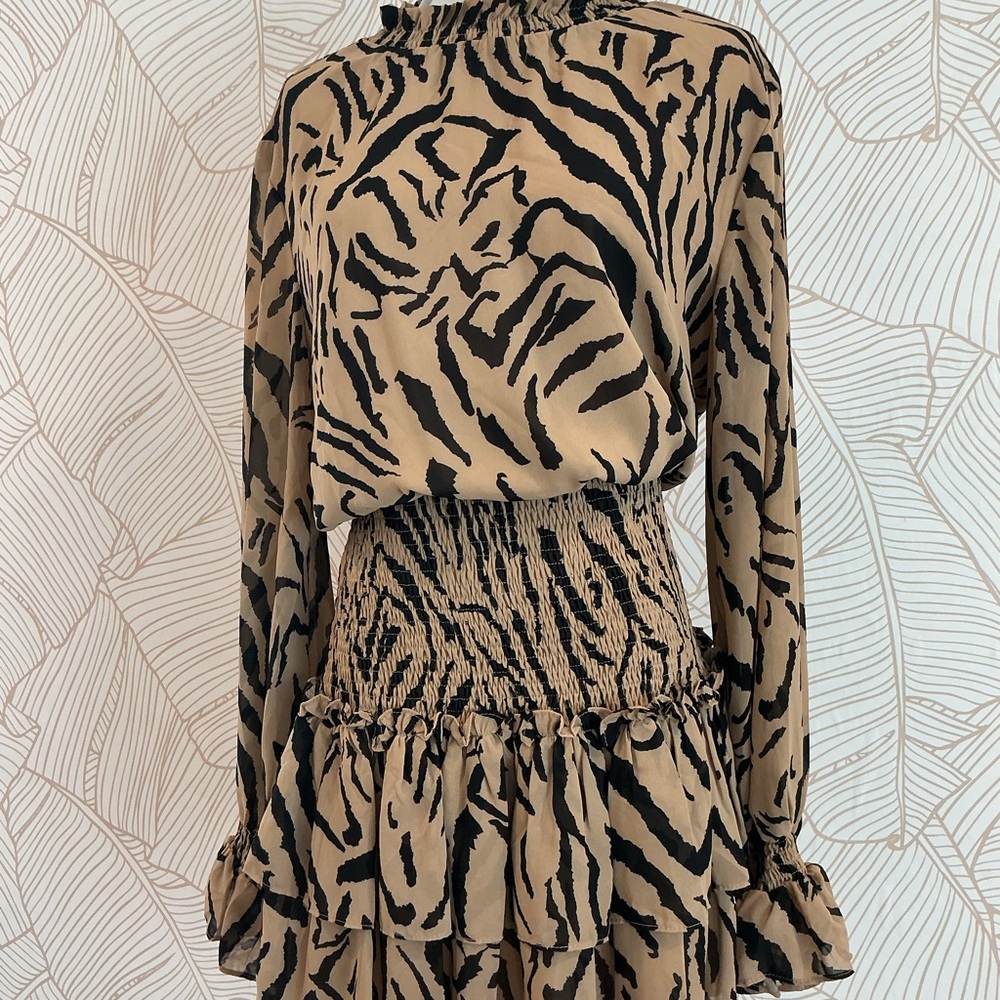 TCEC Zebra Print Ruffle Blouse - Picture 2 of 4